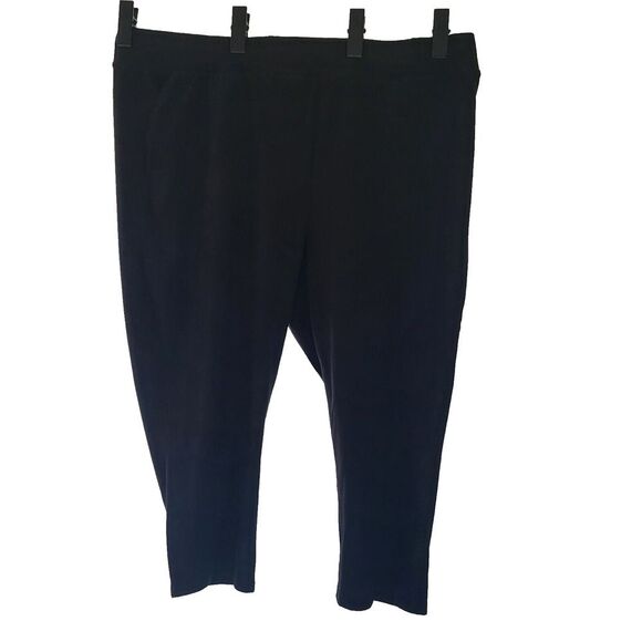 TORRID Plus SZ 4X Black Cotton Leggings Midrise Slimming Stretch *Some pilling* - Picture 3 of 5